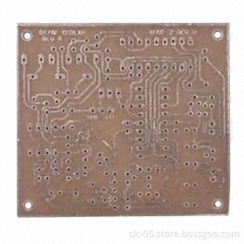 Single-side Copper PCBs, 0.6mm Thickness Board and 0.8mm Minimum Hole